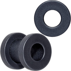 Brown Matte Silicone Screw Fit Tunnel Plug Set 6mm to 25mm