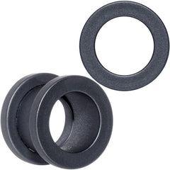 Brown Matte Silicone Screw Fit Tunnel Plug Set 6mm to 25mm
