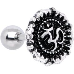 16G 1/4 Spiritual Ohm Symbol Tragus Cartilage Earring