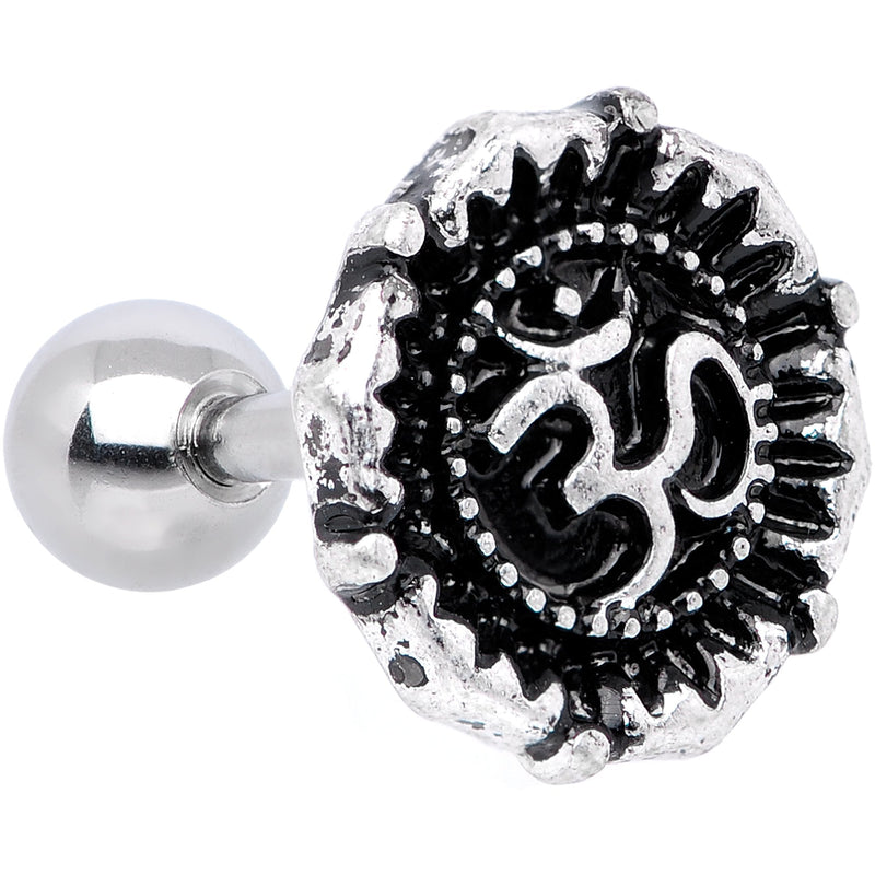 16G 1/4 Spiritual Ohm Symbol Tragus Cartilage Earring