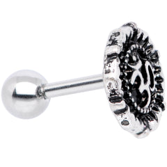 16G 1/4 Spiritual Ohm Symbol Tragus Cartilage Earring
