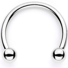 16G 3/8 Pink Faux Opal Twisted Horseshoe Closure Ring Set
