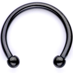 16G Teal Faux Opal Black Anodized Twisted Horseshoe Clip On Fake Septum Ring Set