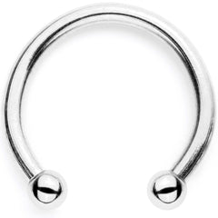16G Blue Faux Opal Twisted Horseshoe Clip On Fake Septum Ring Set