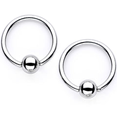14G Blue Gem Supernova Captive Ring Barbell Nipple Ring Set