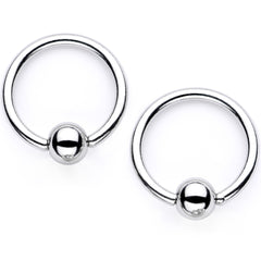 14G Blue Sugar Skull Captive Ring Barbell Nipple Ring Set