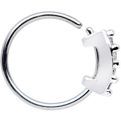 20G 5/16 Clear CZ Gem Quartet Shine Seamless Circular Ring