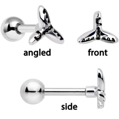 16G 1/4 Ocean Starfish Life Cartilage Tragus Earring Set of 3