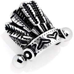 16G 1/2 Southwestern Feather Headdress Cuff Cartilage Earring