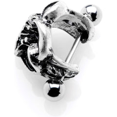 16G 1/2 Blooming Tropical Flower Cuff Cartilage Earring
