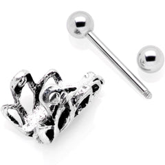16G 1/2 Green Accented Abstract Butterfly Cuff Cartilage Earring