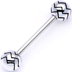 Pastel Zig Zag Party Barbell Tongue Ring Set of 4