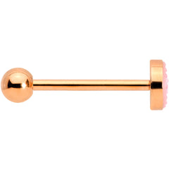 Rose Gold PVD Pink Mermaid Scale Barbell Tongue Ring