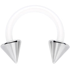 14G 3/8 Flexible Bioplast Cone End Horseshoe Circular Barbell