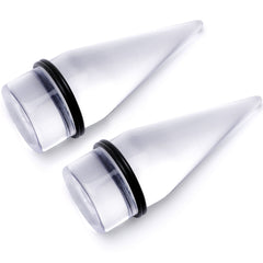 Freaky Fun Lightweight Clear Acrylic Straight Taper Set 2mm to 1 Inch