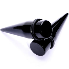 Lightweight Black Acrylic Straight Taper Set 10mm to 25mm