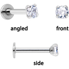 16G 1/4 Clear Gem Gold Tone Butterfly Cartilage Tragus Set of 3