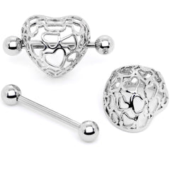 14G 9/16 Love in a Beautiful Cage Nipple Shield Set