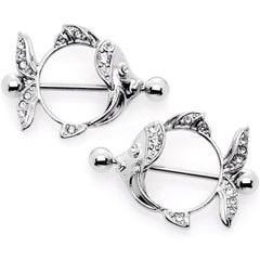 14G 9/16 Angelic Angelfish Nipple Shield Set