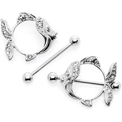 14G 9/16 Angelic Angelfish Nipple Shield Set