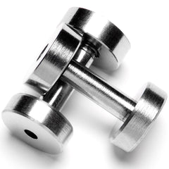 2G Steel Double Flare Screw Fit Tunnel Plug Set