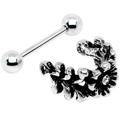 16G 3/8 Clear Gem Floral Wreath Cuff Cartilage Earring