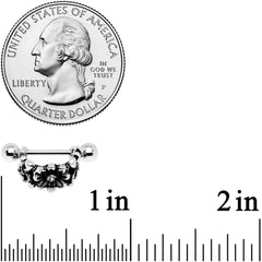16G 3/8 Clear Gem Floral Wreath Cuff Cartilage Earring