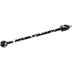 14G Black White Make A Point Industrial Barbell 38mm