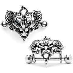 14G 9/16 Dueling Elephants Nipple Shield Set