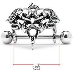 14G 9/16 Dueling Elephants Nipple Shield Set