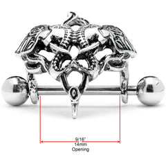 14G 9/16 Dueling Elephants Nipple Shield Set