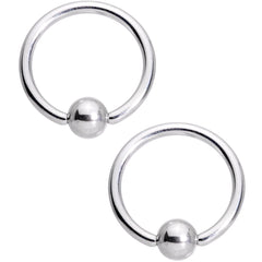 14G 13mm Rainbow Alien Spaceship BCR Captive Nipple Ring Set
