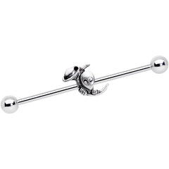 14G UFO Aliens Are Watching Industrial Barbell 38mm