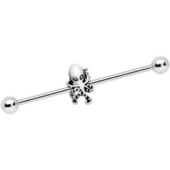 14G Evil Ancient Octopus Of The Deep Industrial Barbell 38mm