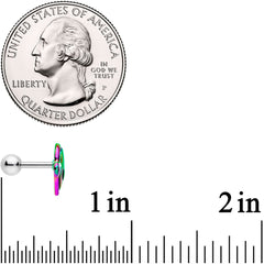 16G 1/4 Iridescent Creepy Space Alien Cartilage Tragus Earring