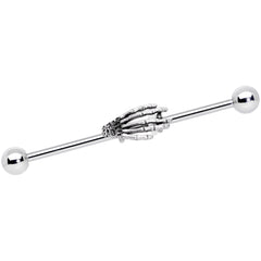 14G Halloween Skeleton Hand Barbell Industrial 38mm