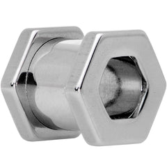 0G Geometric Hexagon Screw Fit Tunnel Plug Set