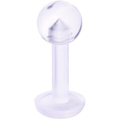 14G 1/4 Clear Flexible Bioplast Labret Monroe Retainer