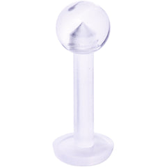 14G 5/16 Clear Flexible Bioplast Labret Monroe Retainer