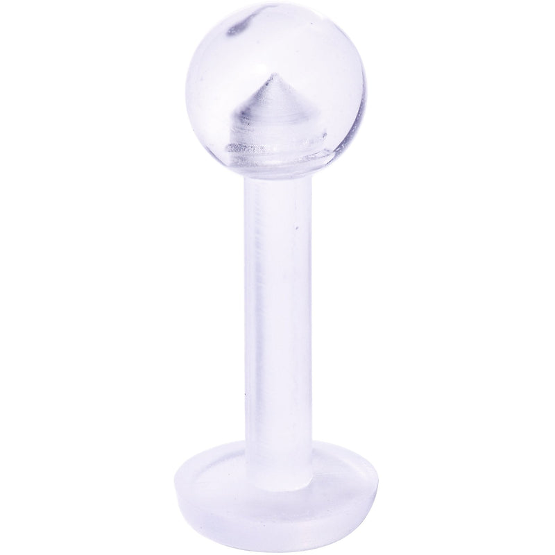 14G 5/16 Clear Flexible Bioplast Labret Monroe Retainer