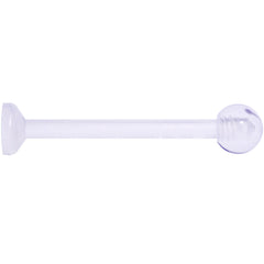 14G 5/8 Clear Flexible Bioplast Straight Barbell Retainer