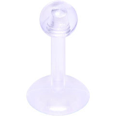 16G 1/4 Clear Flexible Bioplast Labret Monroe Tragus Retainer