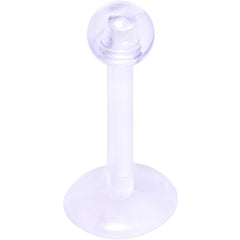 16G 5/16 Clear Flexible Bioplast Labret Monroe Tragus Retainer