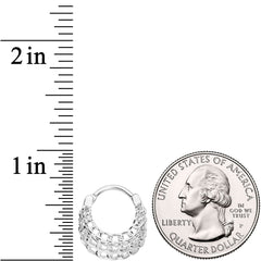 16G 3/8 Triple Chain Hinged Septum Ring