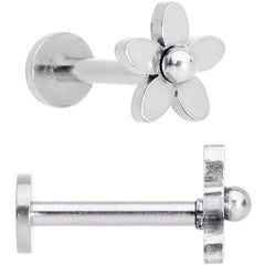 16G 5/16 Multicolor Internally Threaded Flower Labret Set of 4