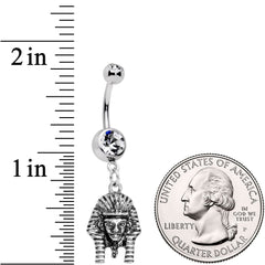 Clear Gem Mighty Pharaoh Dangle Belly Ring