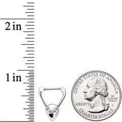 16G 3/8 Clear Gem Alien Septum Clicker