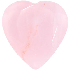 Rose Flower Quartz Stone Faceted Heart Single Flare Plug Set 6mm to 25mm