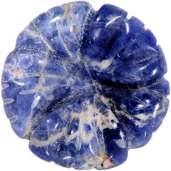 Natural Blue Sodalite Tropical Flower Single Flare Plug Set Sizes 6mm to 25mm