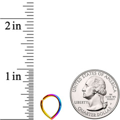 16G Rainbow Teardrop Closure Ring
